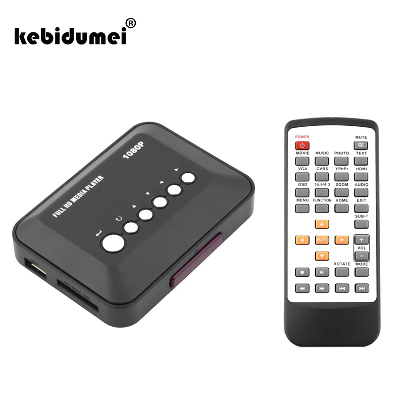 Kebidumei USB 2 0 1080P HD SD/MMC TV видео SD MMC RMVB MP3 с ИК пультом дистанционного управления 5 в а