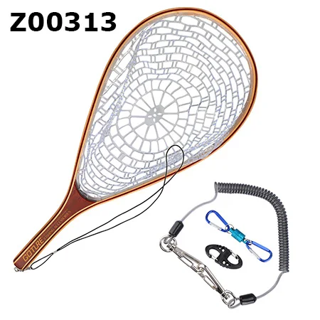 Goture fly fishing net литья сеть резиновая сетка деревянный каркас рука чистая с ремешок веревка магнитная застежка рыболовные снасти кастинговая сеть сеть рыболовная - Цвет: blue