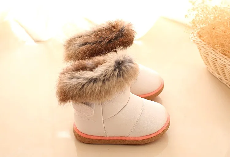 2018 зимние теплые для девочек детские зимние сапоги обувь для маленьких девочек модные ботинки на плоской подошве с удобными дети девочки
