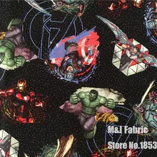 108*50 см Мультфильм Супермен, герои сборная игрушка "Железный человек", "Капитан Америка хлопок ткань DIY Ручная работа дизайнерское постельное белье домашний кошелек из ткани