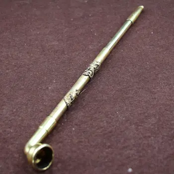 

Antique copper ornaments miscellaneous collection of antique crafts gifts gilt brass dragon pipe