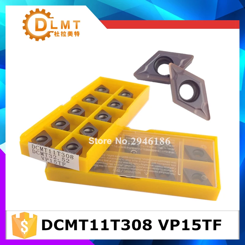 DCMT11T308 VP15TF DCMT32.52 carbide insert CNC TOOL 10Pcs 