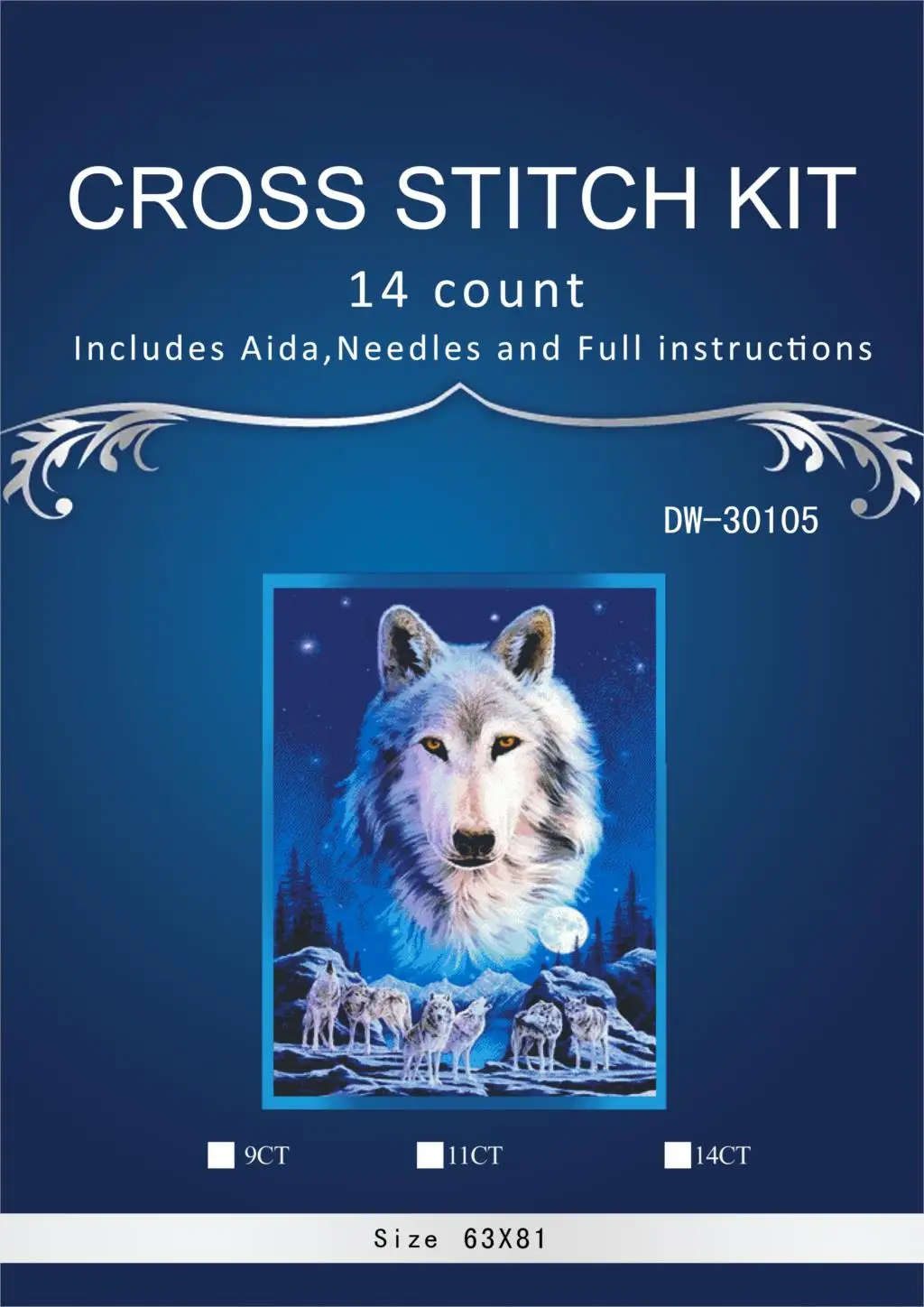 

ONEROOM Snow wolf style 5 Cross Stitch Embroidery Kits 14CT Similar dmc threads Cotton Thread Painting DIY Needlework DMC