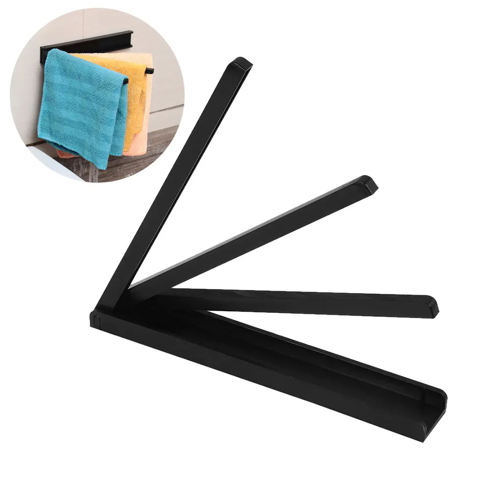 Three Layer Rotatable Hanger Tea Towel Rack Kitchen Door Multi