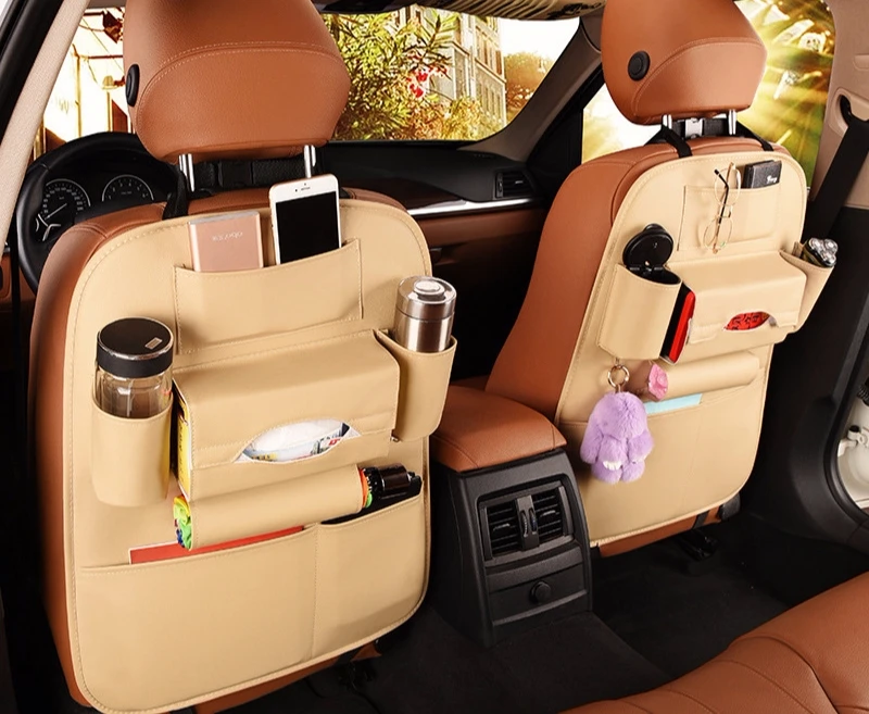 Автомобильный органайзер car backseat Organizer коричневый