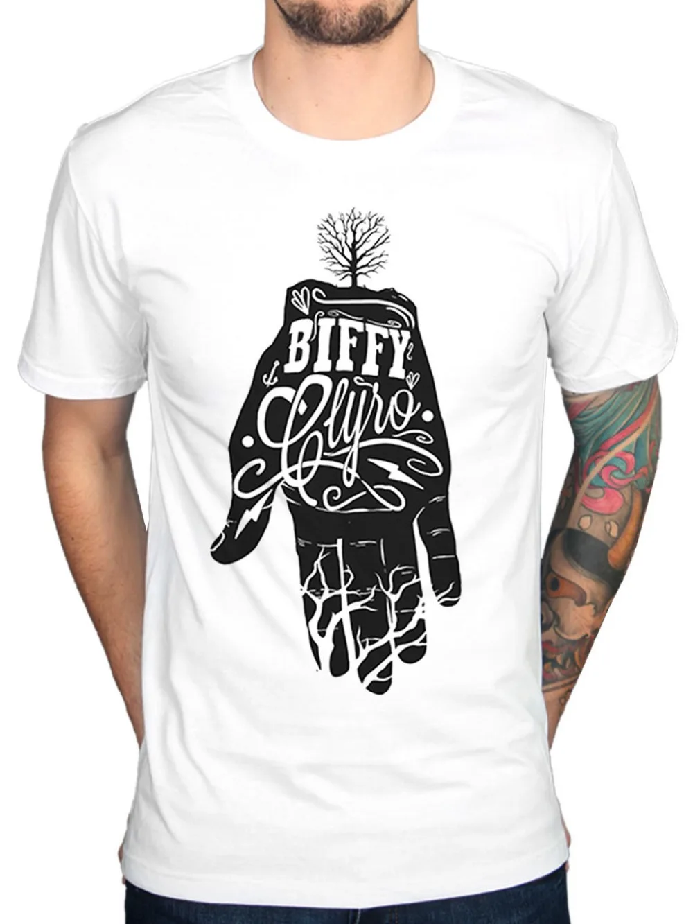 

Official Biffy Clyro Hand T-Shirt Only Revolutions Blackened Sky New Merchandise