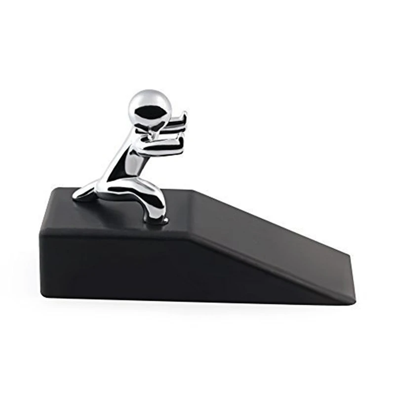 Novelty Design Zinc Alloy Little and Man with Non-slip Rubber Bases Door Stop Safe Anti-collision Door Stopper  