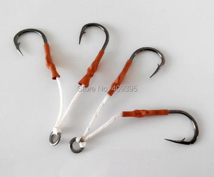10pcs assist hook jig hooks sea fishing hook jigging hook with line stainless steel jigging 10pcs assist hook jig hooks sea fishing hook jigging hook with line stainless steel jigging