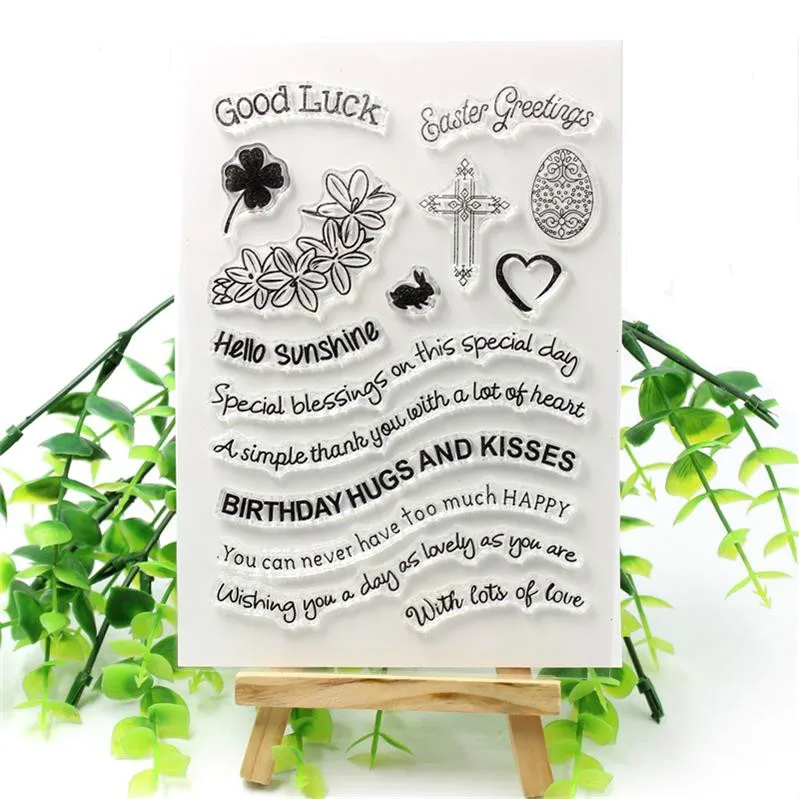 

YPP CRAFT Birthday Hugs Clear Silicone Stamps Or Cutting Dies for DIY Scrapbooking/Card Making/Kids Fun Decoration Supplies 376