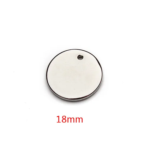 18mm LOULEUR 20 шт./лот 7 размеров нержавеющая сталь круглые кулоны и Подвески Разъем для браслета пустой штамповки Diy Ожерелье Изготовление ювелирных изделий - Окраска металла: 18mm