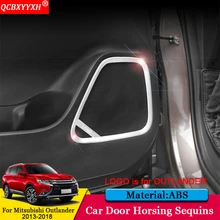 QCBXYYXH Автомобиль Стайлинг двери автомобиля Рог украшения рама, дверь интерьер рамки динамик аксессуары для Mitsubishi Outlander 2013