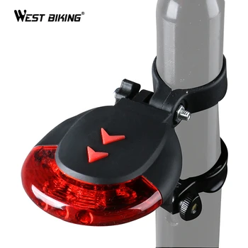 

West Biking Bike Light Laser Taillight IPX4 Waterproof 5 LED USB Rechargable 7 Modes Night Warning MTB Bike Lamp Bicycle Light