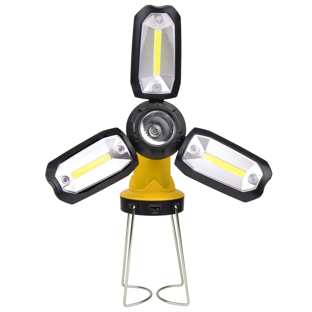 

Multifunction Rechargeable COB Work Light LED Flashlight Camping Light 3 Lighting Modes Deformable Fancy Lighting With USB Cable