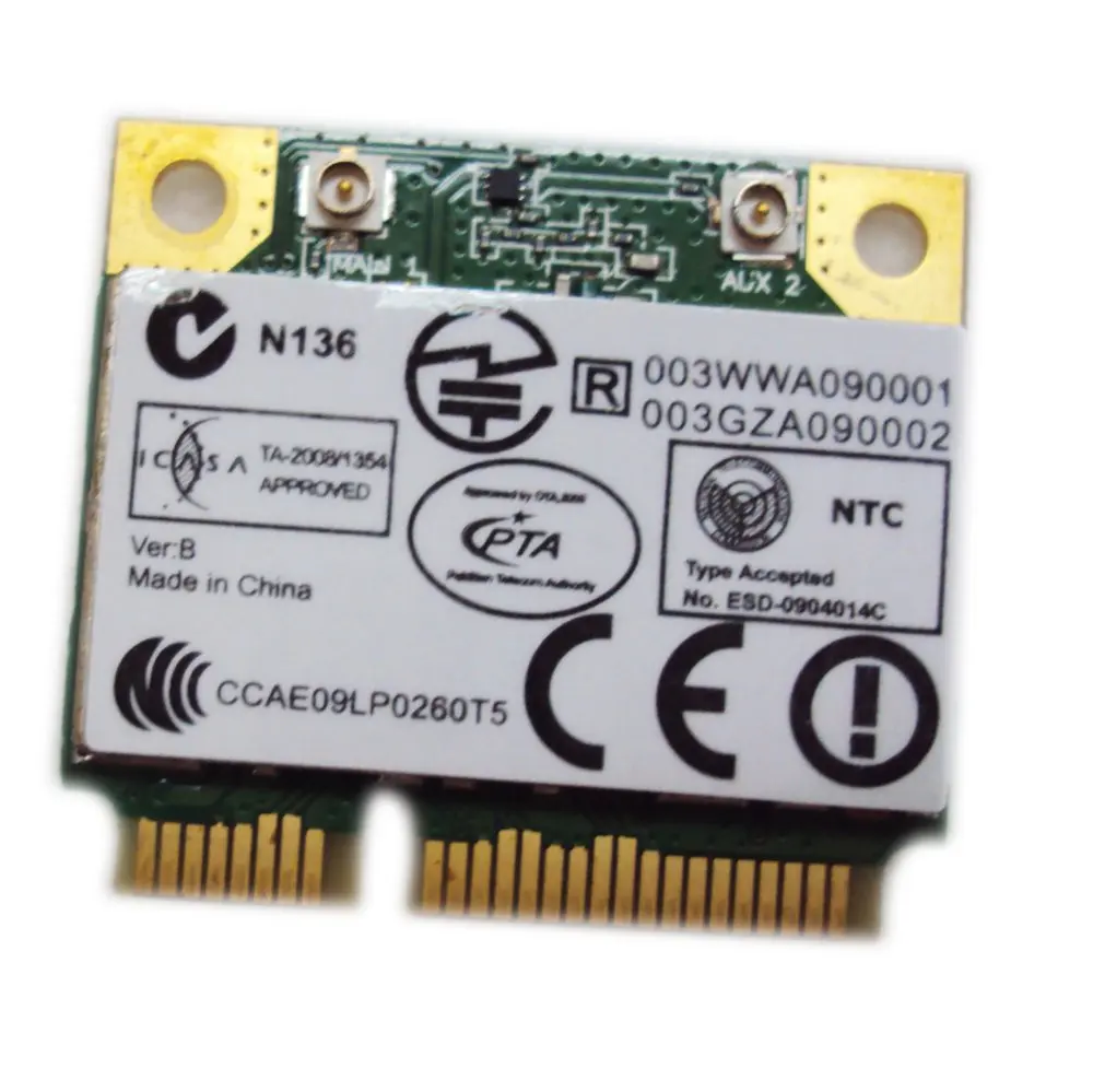 Half mini Atheros AR5B93 mini pci-e Беспроводная Карта 802.11n a/b/g/n 150 Мбит/с сетевая карта wifi карта ar9283