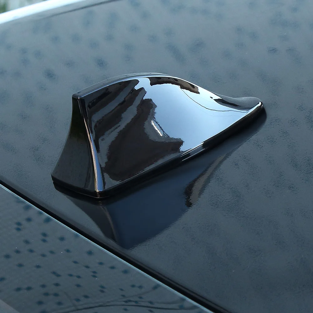 1x Car Shark Fin Antenna Antena for Mitsubishi ASX Lancer 10 Outlander Pajero Sport 9 L200 Colt Carisma Galant Grandis Black