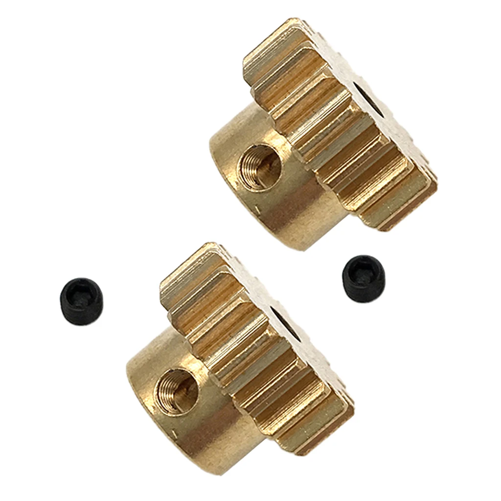 2pcs Brass Motor Gears 17T Golden Pinion Cogs for WLtoys 12428 12423 12628 and 3.175mm Diameter Shaft RC Car Crawler Truck Buggy