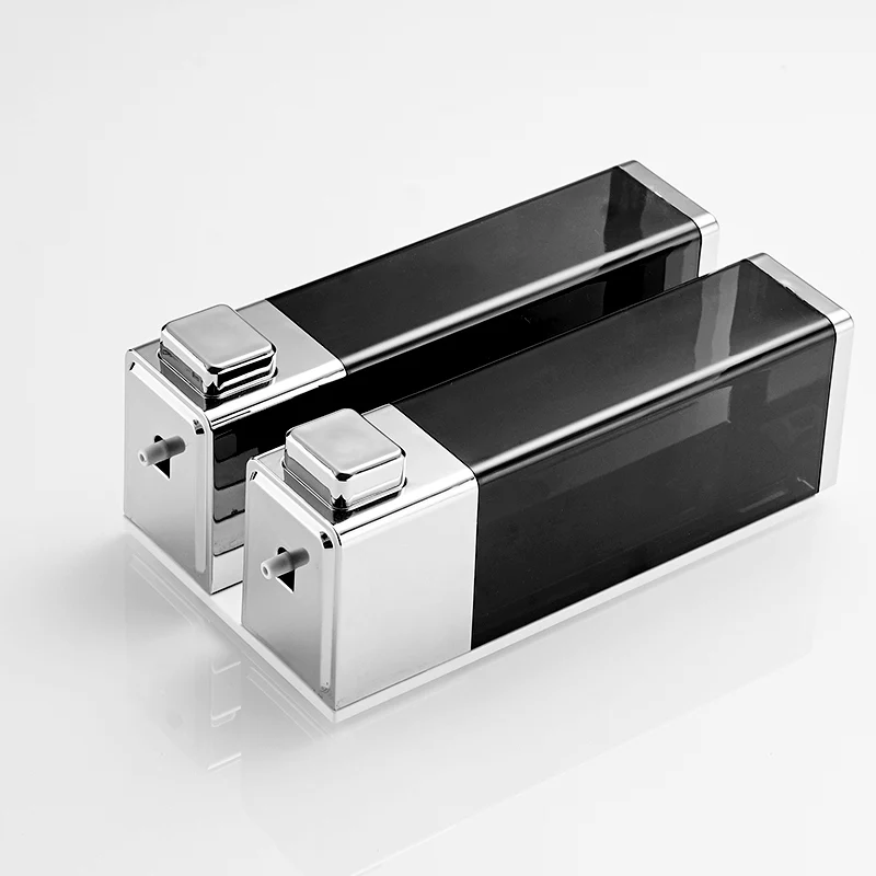 Online Fapully Flüssigkeit Seife Dispenser 250 Doppel Wand Montiert Schwarz Chrom Quadratischen Bad Zubehör Hardware Bequemlichkeit Moderne P144
