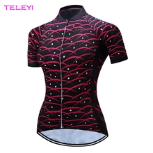 Teleyi negro mujeres ciclismo superior jersey verano ciclismo secado rápido ciclismo clothing xs-4xl