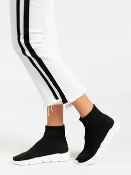 

MEC SHOPPING black woman ankle-high casual sports shoes