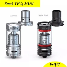 SMOK tfv4 mini micro tfv4 kit completo RTA RBA atomizador/vaporizador/clearomizer cigarrillo electrónico del tanque