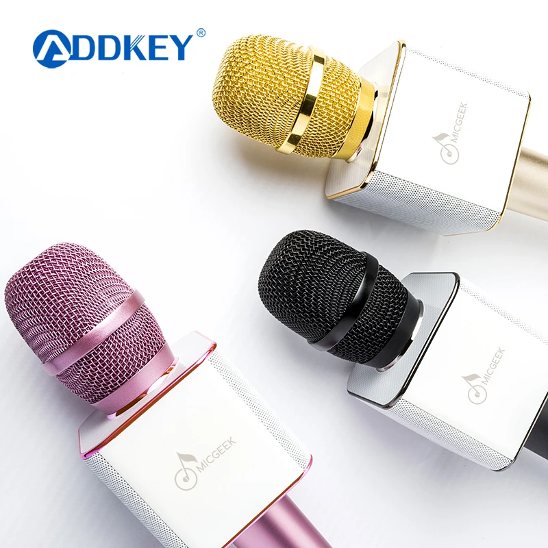 Беспроводной микрофон Q9 для караоке портативная Bluetooth Колонка с поддержкой IOS и