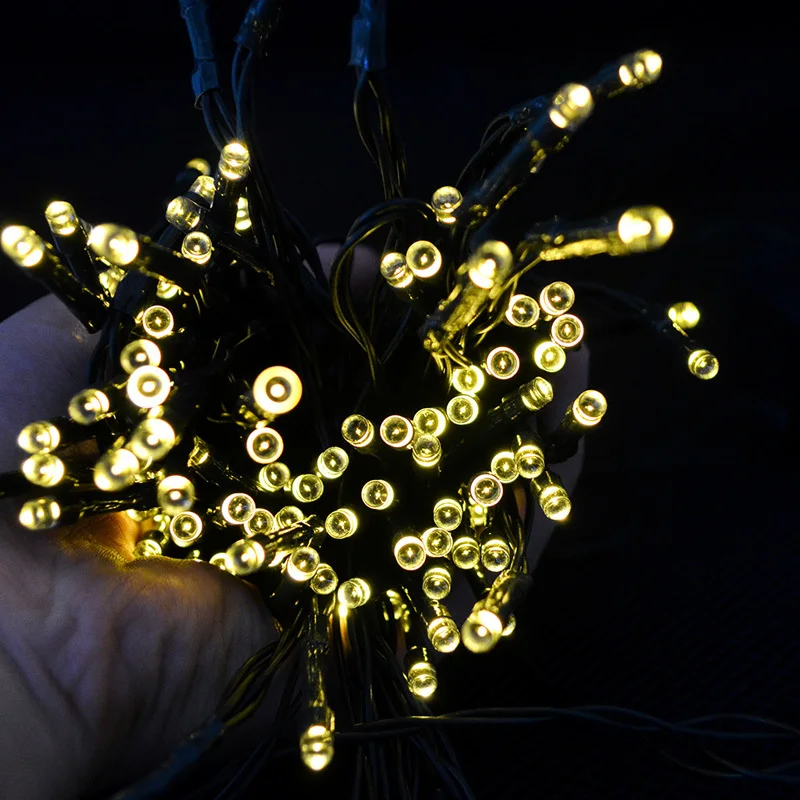 Patio de Luces Blanco caliente LED Luces de Cadena de Luces Solares