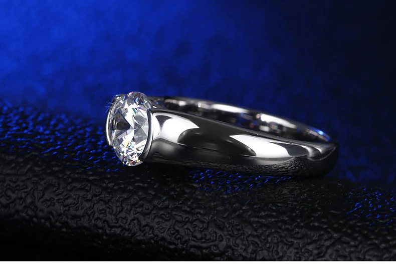 Круглая огранка, 8 мм, изящное кольцо с гравировкой, Серебро S925 пробы, кольцо с бриллиантами, кольцо Marry me, кольцо 925, круглая огранка, установка ободка