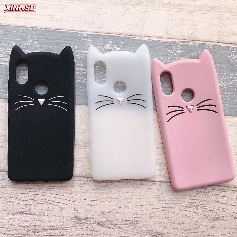 

Redmi Note 5 pro Cases 3D Cute Beard Cat Cases for Xiaomi Redmi 5 6 4A Note 4X 5A 3 4 Silicone Soft TPU Glitter back Cover Coque