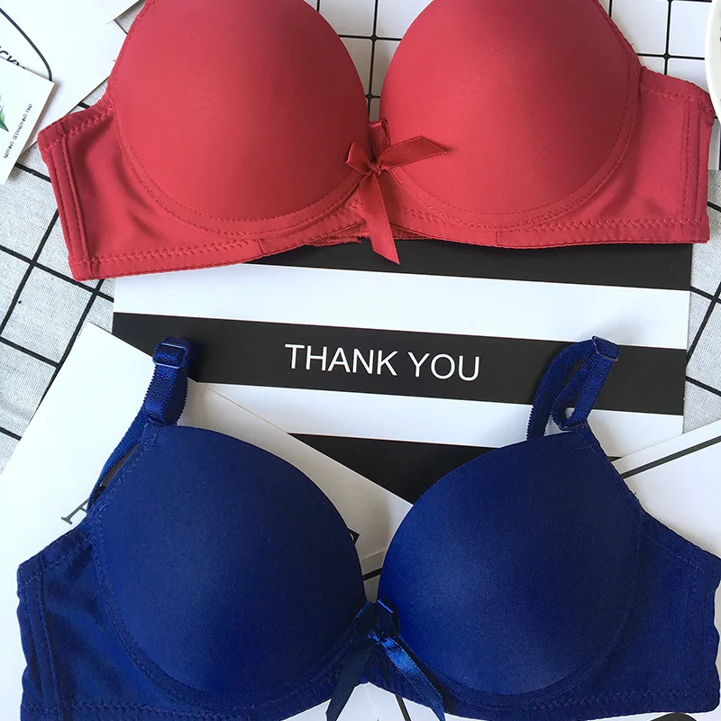 

SVOKOR New Fashion Sexy Simple Push-up Bra Thickening Comfortable Breathable Gathered Ladies Underwear Bra