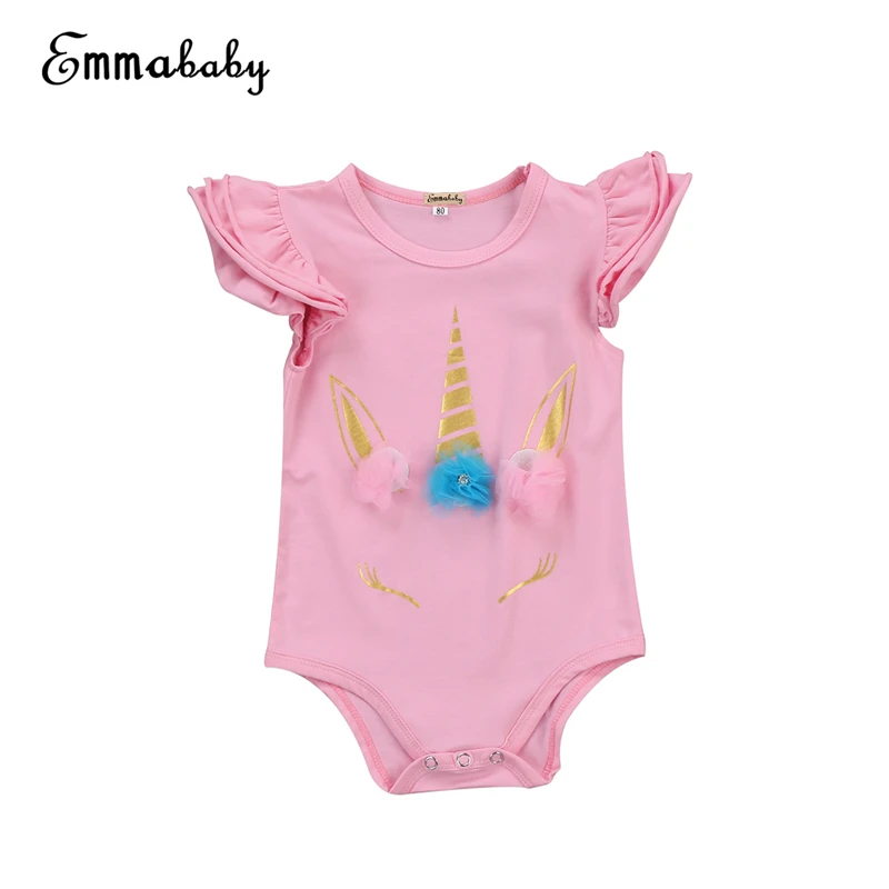 Lovely Newborn Infant Romper Kids Baby Girl Unicorn Romper Clothes Long Sleeve Ruffles Jumpsuits Clothes 2017 New Cute Body Suit Lovely Newborn Infant Romper Kids Baby Girl Unicorn Romper Clothes Long Sleeve Ruffles Jumpsuits Clothes 2017 New Cute Body Suit