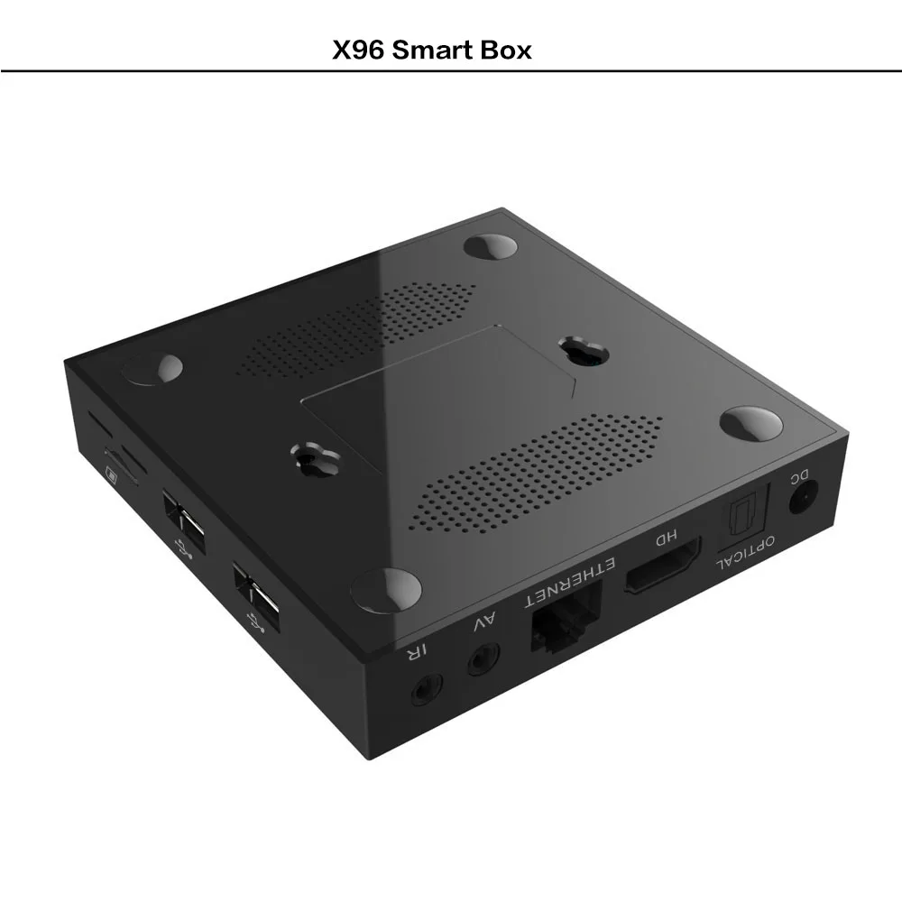 Andoid ТВ коробка X96 с Amlogic S905X четырехъядерный чипсет ram 1 ГБ/2 Гб rom 8 ГБ/16 ГБ встроенный WiFi 2,4G IP tv Android ТВ приставка