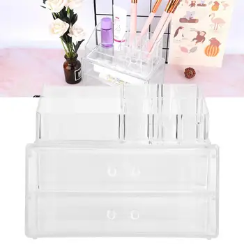 

Transparent Cosmetic Storage Case Drawer Type Lipstick Toner Lotion Holder Container Organizer