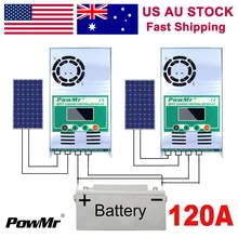 PowMr 120A 100A 60A MPPT Solar Charge Controllers 12V 24V 36V 48V Auto 190V PV LCD Display Lead Acid Lithium Battery Regulators mppt charge controller 40a 50a 60a 70a 80a 100a lcd display solar regulator for pv with light control 12v 24v 48v 36v 72v 96v