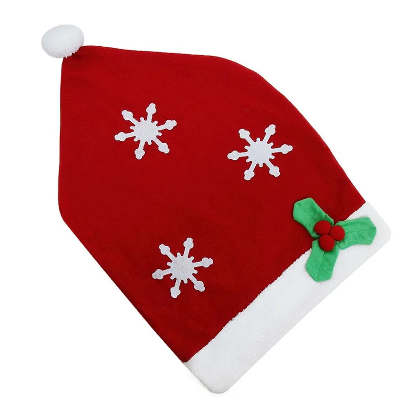 Lovely Pet 1PC Chair Covers Christmas Santa Hat Cap Dinner Table Decor Party Gift