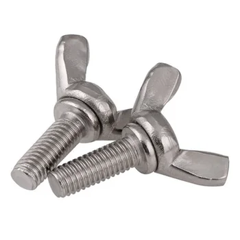 

4pcs M3 M4 304 stainless steel butterfly bolt Yuanbao Yangjiao Hand Screws 6mm-35m Length