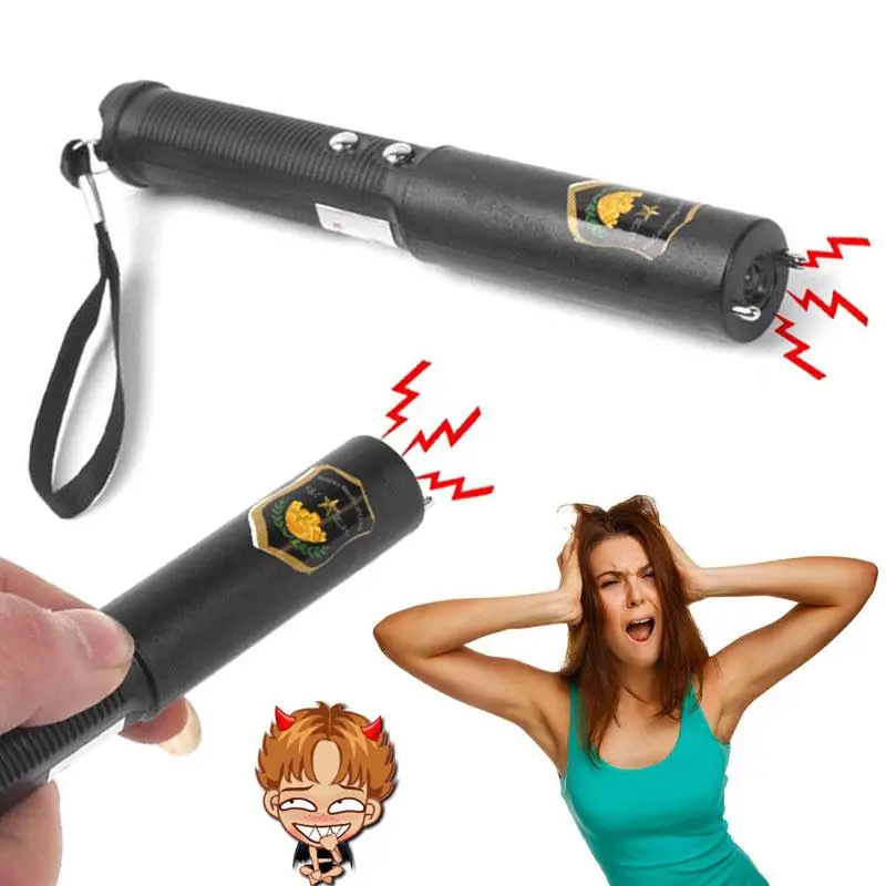 Novelty Creative Trick Toy Electric Shock Batons Stick Flashlight Joke