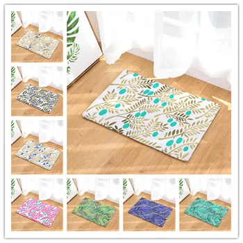 

Leaves Mats Feather Printed Bathroom Living Room Carpets Doormats Car Mat for Hallway Anti-Slip Tapete