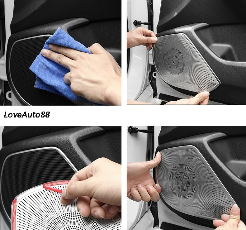 Автомобильная Внутренняя дверь стерео динамик аудио кольцо Крышка звуковая рамка декоративная накладка для Honda Accord 10th
