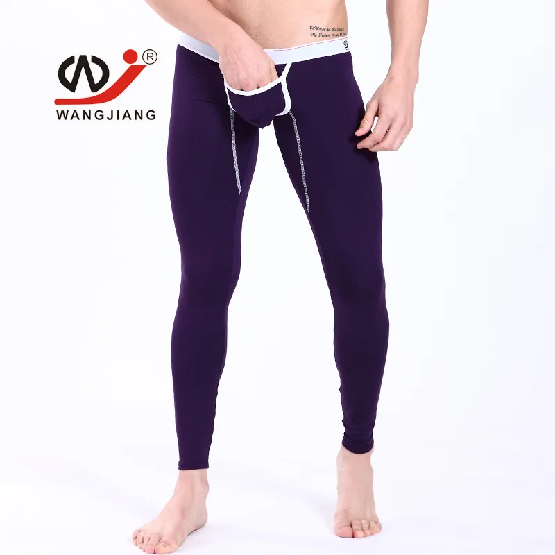 WJ brand men long johns warm pants thin elastic line of men modal Low waist sexy gay underwear men tight legging long Johns WJ brand men long johns warm pants thin elastic line of men modal Low waist sexy gay underwear men tight legging long Johns