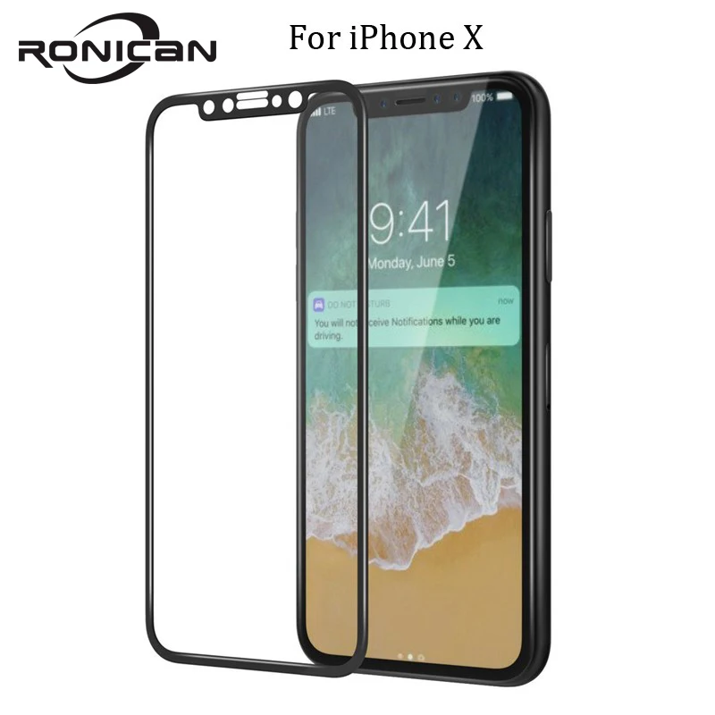  Für iPhone X 6 6S 7 8 Plus Telefon Screen Protector Film 9H Glänzend 3D Gebogene Carbon Faser weich