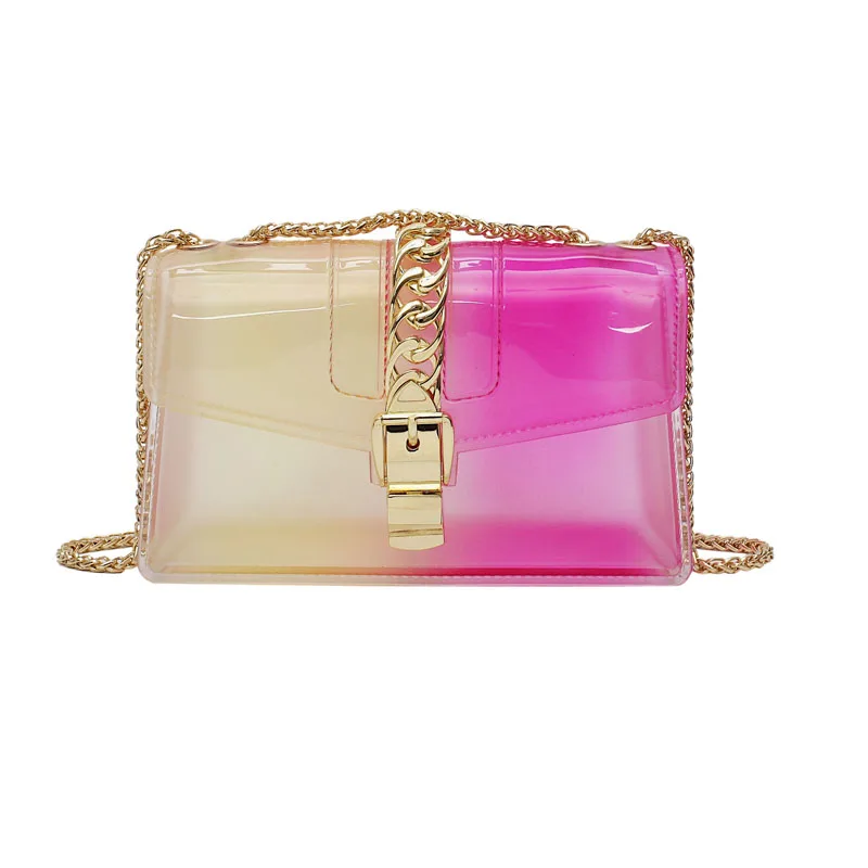 

Crossbody Bags for Women Bags Fashion Women Style Shoulder Bag Messenger PVC Waterproof Beach Bag Candy chain small square bag