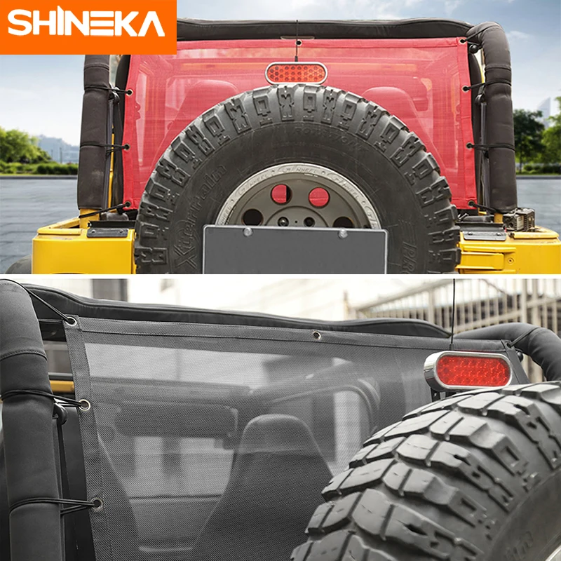 Автомобильные чехлы SHINEKA для Jeep wrangler tj сетчатый чехол от солнца и защита УФ лучей