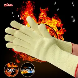 1 пара 300 градусов термостойкие перчатки промышленных высокое качество изоляции Прихватки для мангала кухня выпечки изоляции от пожаров