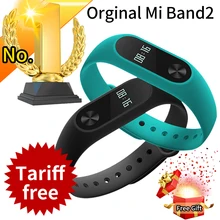 Акция! Оригинал Сяо Mi mi Группа miband 2 Band2 браслет с smart Сердечного ритма фитнес-трекер Touchpad OLED ремень