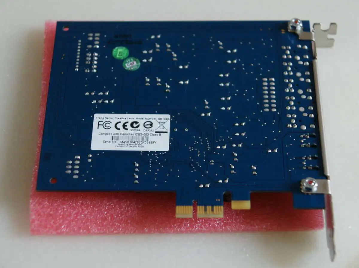 Демонтаж, для Creative SB1040 Sound Blaster X-Fi Xtreme Audio PCI-E звуковая карта, работает хорошо