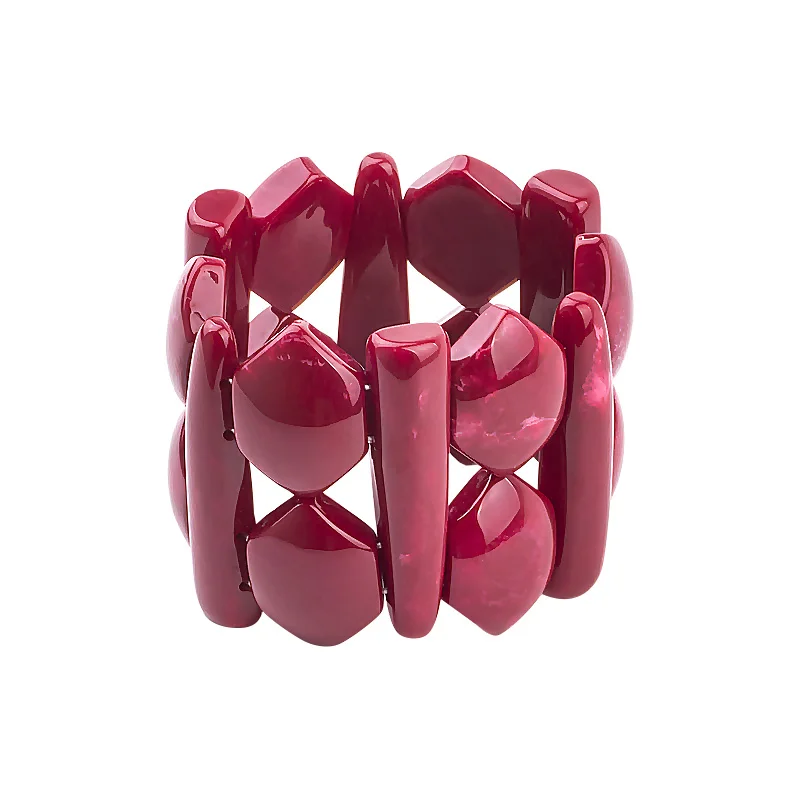 Classic Stone Resin Cuff Fashion Bracelets Bangles for Women Stretch Grain Acrylic Bracelets Female Charm Wedding Gifts Jewelry (2)