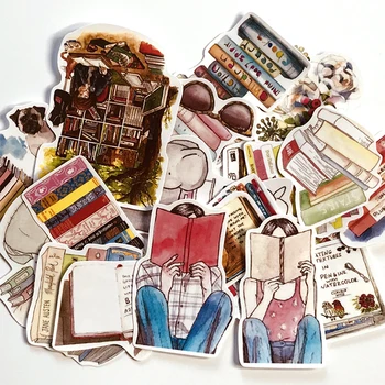

19pcs/pack Retro books Handbook stickers Decorative Stickers DIY Planner Diary Scrapbooking Album Stickers