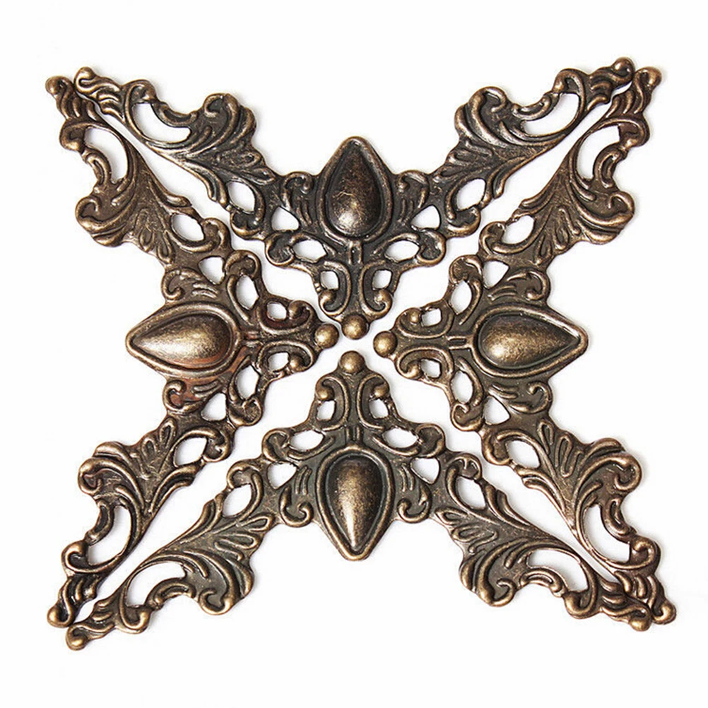 

12 PCS Metal Book Corner Protector Box Book Scrapbook Album Corner Decorative Protector Cover For Antique Brass Jewelry