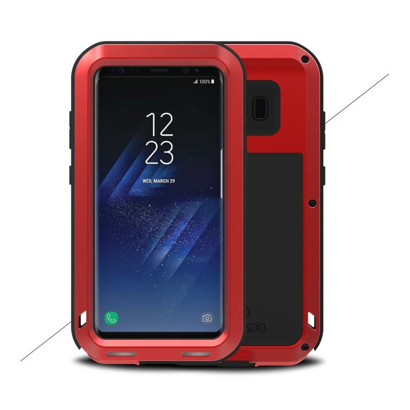 LOVE MEI for Galaxy S 8+ Phone Cases Powerful Shockproof Drop proof Dust proof Phone Cover for