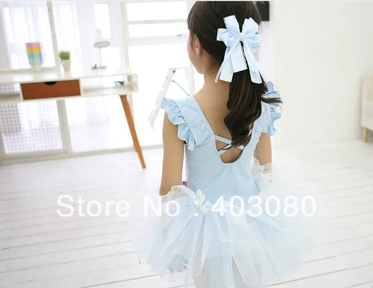 И розничная, Корейская розовая и синяя балетная юбка для детей от 4 до 8 лет танцевальное платье для девочек